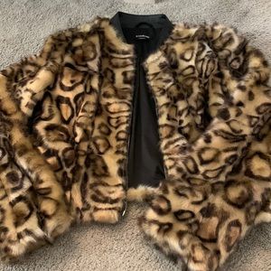 Bebe animal print coat